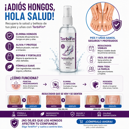 TerbiFin® | Tratamiento para Hongos en Uñas y Pies | 100 ml